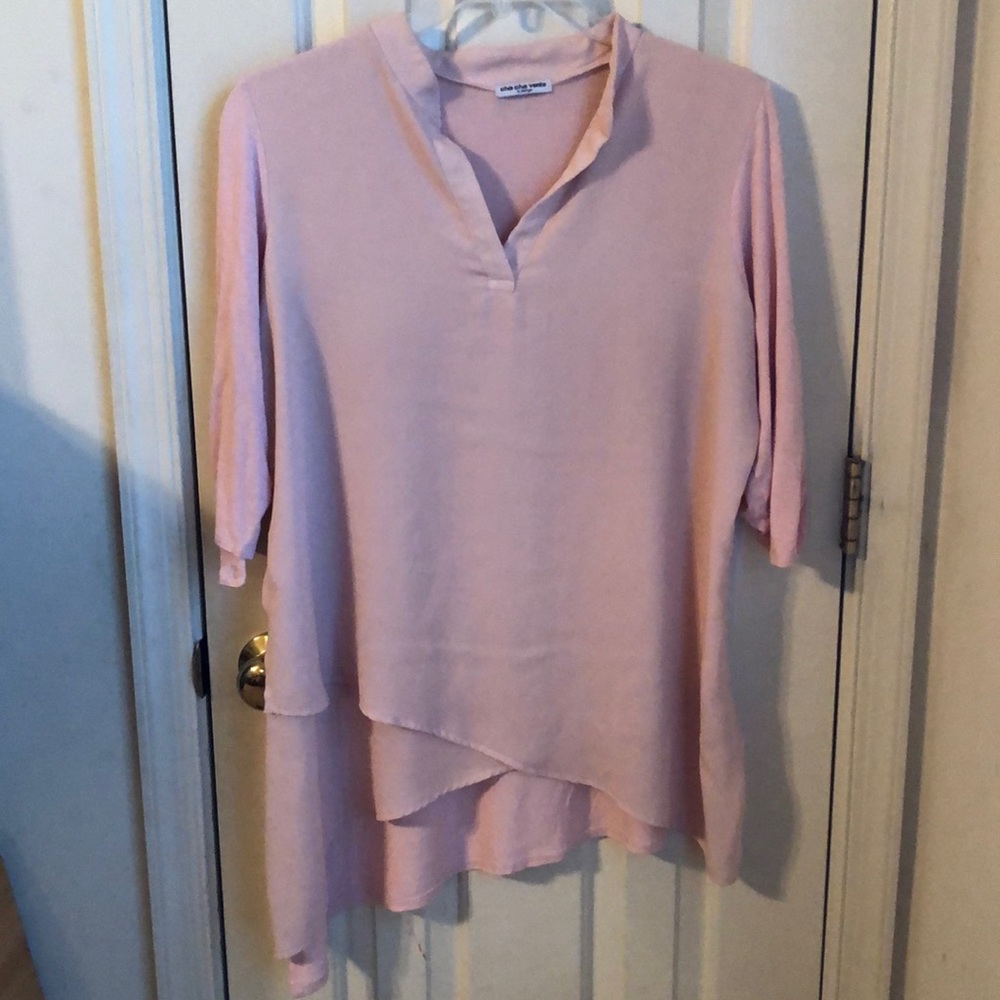 Short sleeve Ladies Angled Top